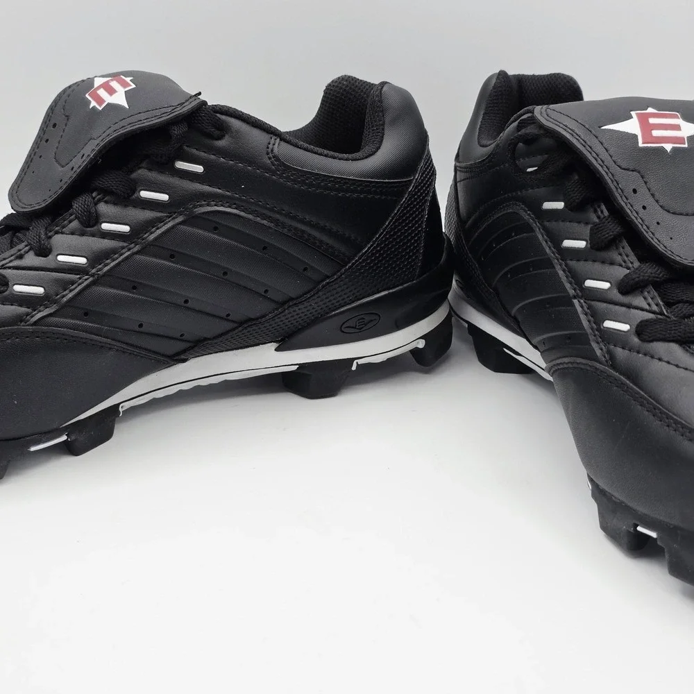 Easton SC-838 Baseball Cleats Mens 9 Molded Studs Black White Low Cut Activewear